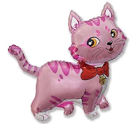 Pisicute - GOD BALON FOLIE ALUMINIU Pink cat, 36cm, pink 902707F