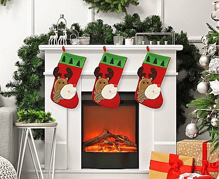 GOD DECORATIUNE CRACIUN SOSETA Xmas"Reindeer with scarf", red 41 x 19cm NW-SKRS [2]