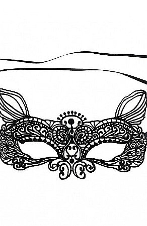 GOD MASCA Cat lace mask black 11.5 x 19.5cm MAAKO-CH [1]