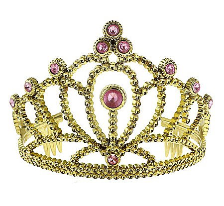 Accesorii costume copii - GOD TIARA PARTY AURIE CU PIETRE COLORATE DIROP-YH