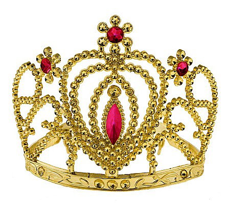 Accesorii costume kids - GOD TIARA PARTY AURIE CU PIETRE ROSII DIRUB-YH