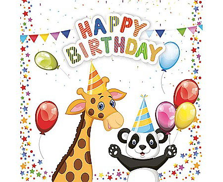 Safari - GOD SERVETELE 33*33CM 20/SET MY BIRTHDAY SD_OG_012701
