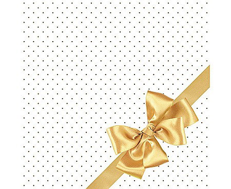 DE SEZON - GOD SERVETELE 33*33CM 20/SET GOLDEN BOW ELEGANCE SD_OG_034301