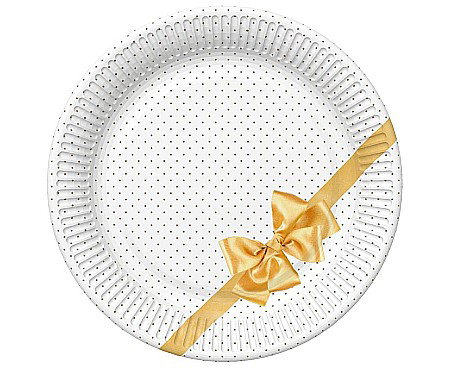 DE SEZON - GOD FARFURII CARTON Golden Bow Elegance, 18cm, 8/set TD01_OG_034301