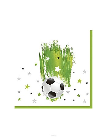 Farfurii/ Pahare/ Servetele/ Paie/ Tacamuri/ Fete masa - GOD SERVETELE 33*33CM 20/SET FOOTBALL WITH A STAR SD_OG_037201