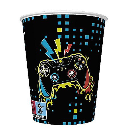 Farfurii/ Pahare/ Servetele/ Paie/ Tacamuri/ Fete masa - GOD PAHARE CARTON Play Joystick Pad, 250ml, 8/set KD01_OG_038201