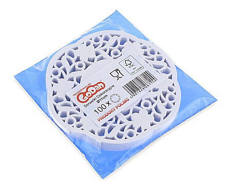 GOD SERVETEL DECORATIV HARTIE White, 11cm 100/set SER111-KJ [1]