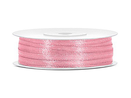 Satin pentru impachetat buchete - PD BANDA SATIN, Satin Ribbon, light pink, 3mm/50m TS3-081J