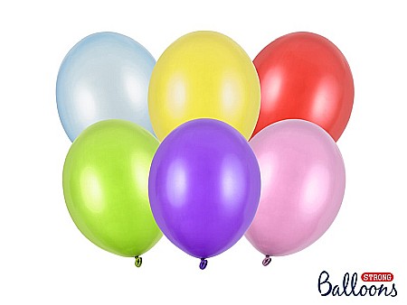 Baloane latex - PD BALOANE Strong Balloons 27cm,  Metallic Mix, 50/SET SB12M-000-50