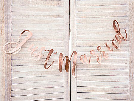 PD GHIRLANDA Just Married 20*77cm rose gold GRL73-019R [2]