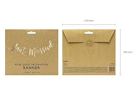 PD GHIRLANDA Just Married 20*77cm rose gold GRL73-019R [3]