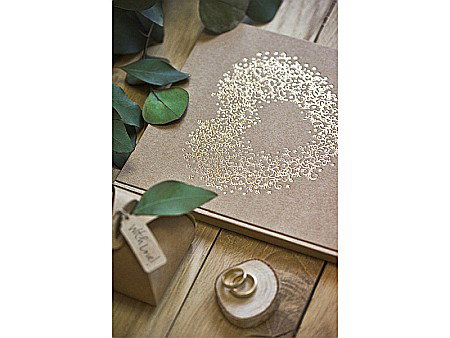 PD CARTE DE OASPETI 20.5*20.5CM 22F COPERTA KRAFT CU ORNAMENT AURIU KWAP48 [3]