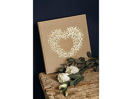 PD CARTE DE OASPETI 20.5*20.5CM 22F COPERTA KRAFT CU ORNAMENT AURIU KWAP48 [4]