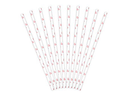 PD PAIE DIN HARTIE PENTRU BAUTURI hearts light pink, 19.5cm 10/set SPP7-081J [1]