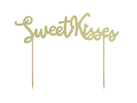 Botezuri, Gender reveal - PD DECORATIUNI PENTRU TORT Sweet Love - Sweet kisses, 16.5cm KPT24-019B
