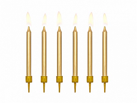 ARTICOLE PARTY - PD LUMANARI TORT gold, 6cm 6/set SCP-10-019ME