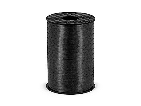 Snur Rafie pentru flori - PD RAFIE ribbon, black, 5mm/225m PRP5-010