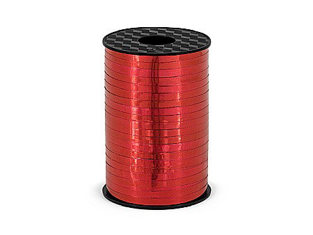 Snur Rafie pentru flori - PD RAFIE ribbon, red, 5mm/225m PRM5-007