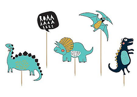 ARTICOLE PARTY - PD DECORATIUNI PENTRU TORT Dinosaurs, 10,5-20cm 5/set KPT31