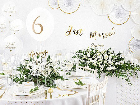 BALOANE Balloons 30 cm, Just Married, Pastel Pure White 6/SET SB14P-237-008-6 [2]