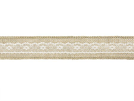 Snur dantela pentru flori - PD BANDA IUTA CU DANTELA 5*500cm TJ1