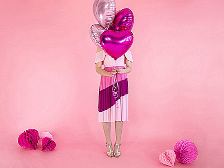 PD BALON FOLIE ALUMINIU Heart, 45cm, dark pink FB9M-006 [3]