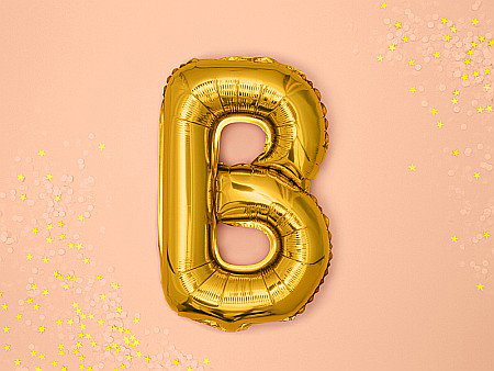 PD BALON FOLIE ALUMINIU Letter "B", 35cm, gold B2M-B-019 [4]