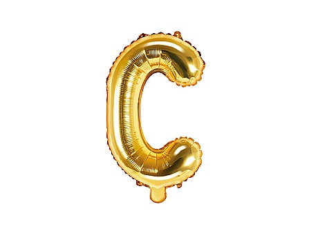 Baloane de Craciun si An Nou - PD BALON FOLIE ALUMINIU Letter "C", 35cm, gold FB2M-C-019