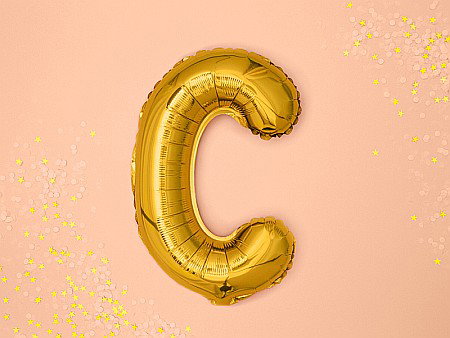 PD BALON FOLIE ALUMINIU Letter "C", 35cm, gold FB2M-C-019 [1]