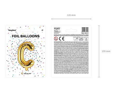 PD BALON FOLIE ALUMINIU Letter "C", 35cm, gold FB2M-C-019 [2]