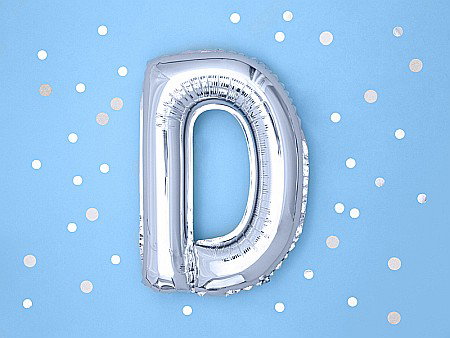 PD BALON FOLIE ALUMINIU Letter "D", 35cm, silver FB2M-D-018 [1]