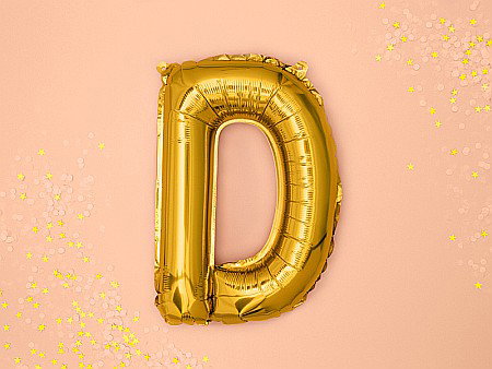 PD BALON FOLIE ALUMINIU Letter "D", 35cm, gold FB2M-D-019 [5]