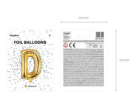 PD BALON FOLIE ALUMINIU Letter "D", 35cm, gold FB2M-D-019 [6]