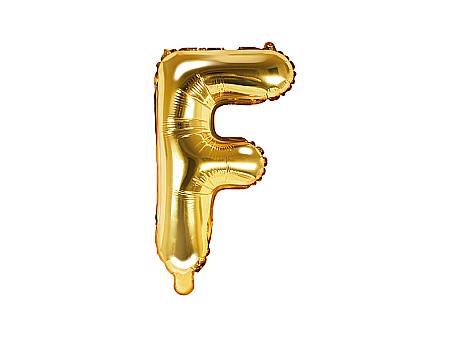 Baloane de Craciun si An Nou - PD BALON FOLIE ALUMINIU Letter "F", 35cm, gold FB2M-F-019