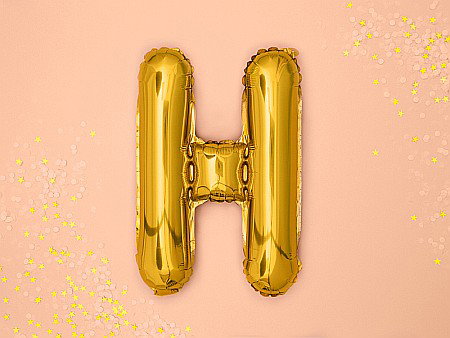 PD BALON FOLIE ALUMINIU Letter "H", 35cm, gold FB2M-H-019 [1]