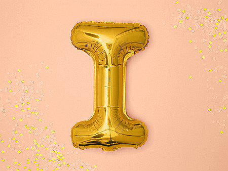 PD BALON FOLIE ALUMINIU Letter "I", 35cm, gold FB2M-I-019 [5]