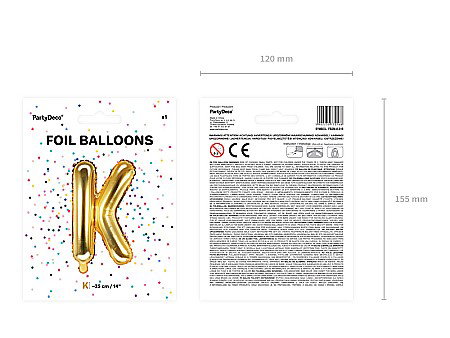 PD BALON FOLIE ALUMINIU Letter "K", 35cm, gold FB2M-K-019 [2]