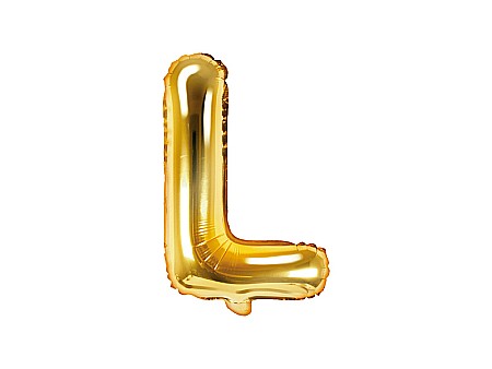 Baloane de Craciun si An Nou - PD BALON FOLIE ALUMINIU Letter "L", 35cm, gold FB2M-L-019