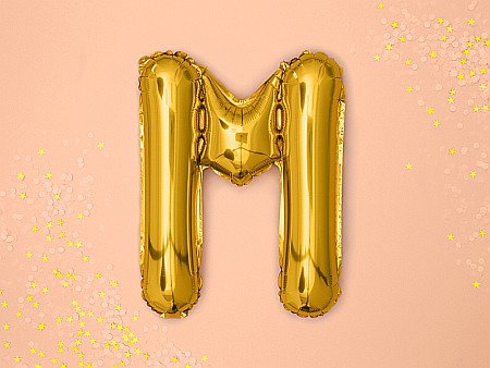 PD BALON FOLIE ALUMINIU Letter "M", 35cm, gold FB2M-M-019 [1]