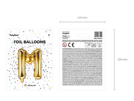 PD BALON FOLIE ALUMINIU Letter "M", 35cm, gold FB2M-M-019 [2]