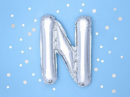 PD BALON FOLIE ALUMINIU Letter "N", 35cm, silver FB2M-N-018 [1]