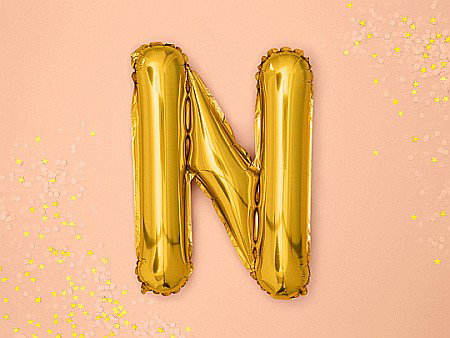 PD BALON FOLIE ALUMINIU Letter "N", 35cm, gold FB2M-N-019 [3]