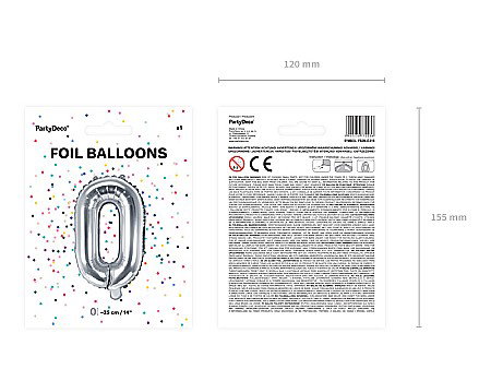 PD BALON FOLIE ALUMINIU Letter "O", 35cm, silver FB2M-O-018 [5]