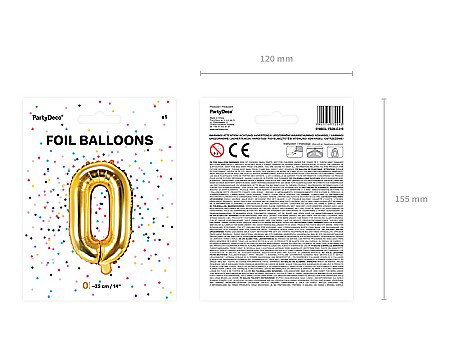 PD BALON FOLIE ALUMINIU Letter "O", 35cm, gold FB2M-O-019 [4]