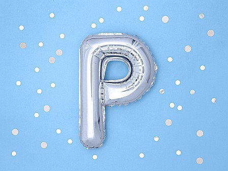 PD BALON FOLIE ALUMINIU Letter "P", 35cm, silver, FB2M-P-018 [1]