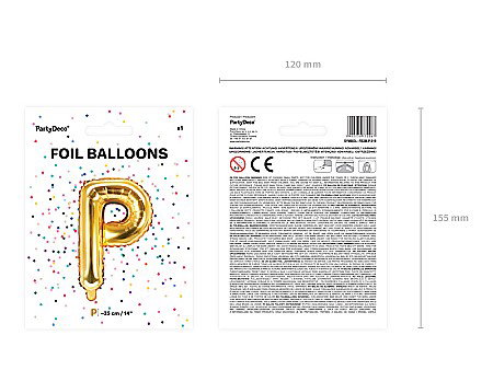 PD BALON FOLIE ALUMINIU Letter "P", 35cm, gold FB2M-P-019 [2]