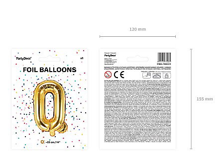 PD BALON FOLIE ALUMINIU Letter "Q", 35cm, gold FB2M-Q-019 [2]