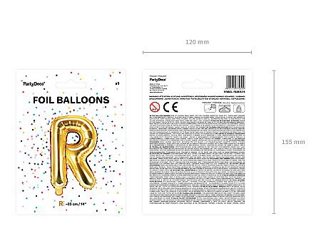 PD BALON FOLIE ALUMINIU Letter "R", 35cm, gold FB2M-R-019 [5]