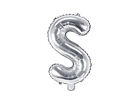 Baloane de Craciun si An Nou - PD BALON FOLIE ALUMINIU Letter "S", 35cm, silver FB2M-S-018