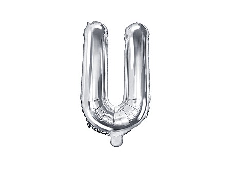 Baloane de Craciun si An Nou - PD BALON FOLIE ALUMINIU Letter "U", 35cm, silver FB2M-U-018